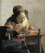 Johannes Vermeer, Lace embroidery woman